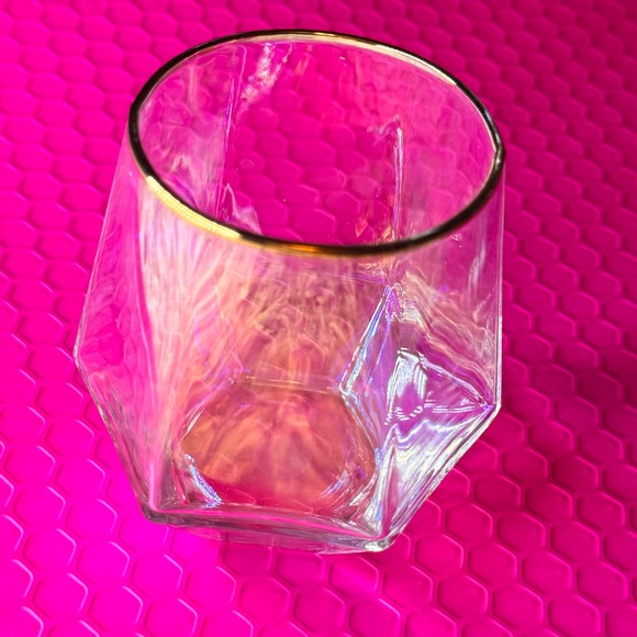*lNWT 10oz iridescent tilted whiskey glass - Picture 5 of 8